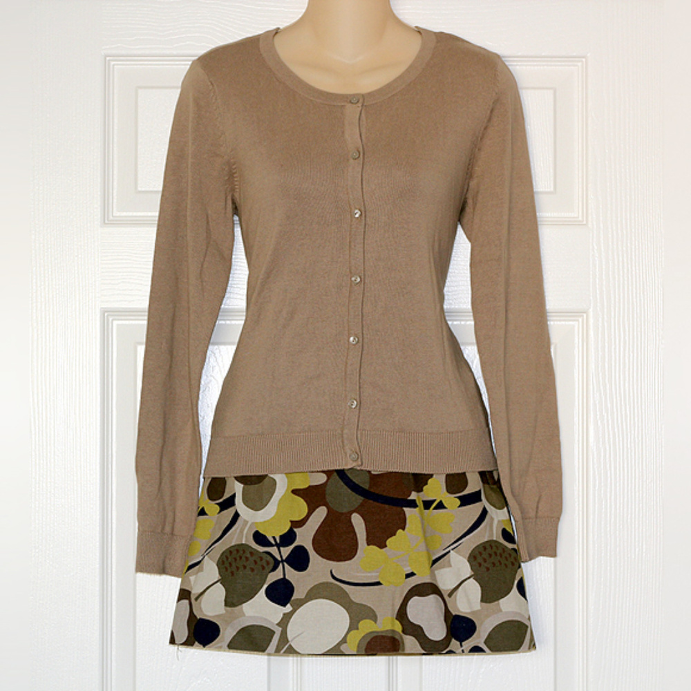 H&M Taupe Cotton Cardigan